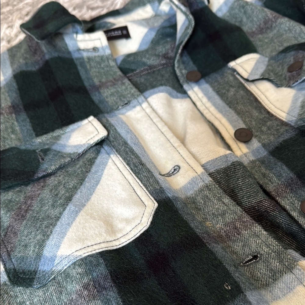 Plaid Button-Up Jacket - Picture 2 of 3